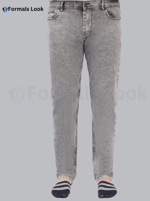 Grey Color Imported Stuff In Stretch Jean Pant